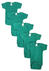 Unisex Baby 5 Pc Onezies (Color: green, size: large)