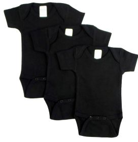 Black Onezie (Pack of 3) (Color: black, size: Newborn)