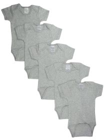 Grey Bodysuit Onezies (Pack of 5) (Color: grey, size: Newborn)