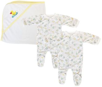 Unisex Closed-toe Sleep & Play (Pack of 3 ) (Color: White/Yellow, size: medium)