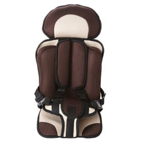 Infant Safe Seat Mat Portable Baby Safety Seat Children's Chairs Updated Version Thickening Sponge Kids Car Stroller Seats Pad (Option: Brown large)