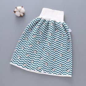 Cotton and bamboo fiber Baby diaper skirt (Option: Stripe skirt-L)