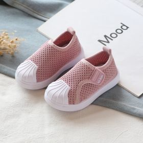 Girls Boys Casual Shoes Spring Infant Toddler Shoes Comfortable Non-slip Soft Bottom Children Sneakers Baby Kids Shoes (Option: Rubber powder-28)