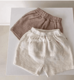 Children'S Clothing T-Shirt Summer Baby Clothes Solid Color Triangle Bag Fart Baby Romper-Loose Short-Sleeved Casual Children'S Pants (Option: White shorts-XL)