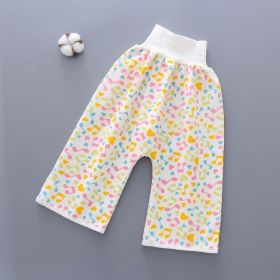 Cotton and bamboo fiber Baby diaper skirt (Option: Yellow pant-M)