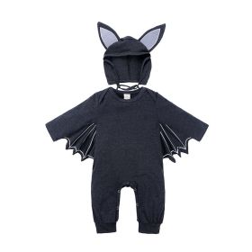 Batman Baby One Piece (Option: Dark Gray-80cm)