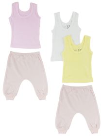 Girls Tank Tops and Joggers (Color: Pink/Pink, size: Newborn)