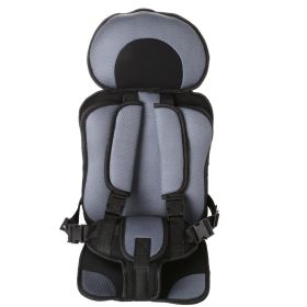 Infant Safe Seat Mat Portable Baby Safety Seat Children's Chairs Updated Version Thickening Sponge Kids Car Stroller Seats Pad (Option: Gray large)