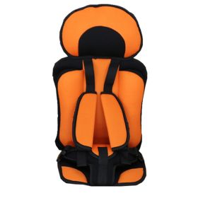 Infant Safe Seat Mat Portable Baby Safety Seat Children's Chairs Updated Version Thickening Sponge Kids Car Stroller Seats Pad (Option: Orange large)