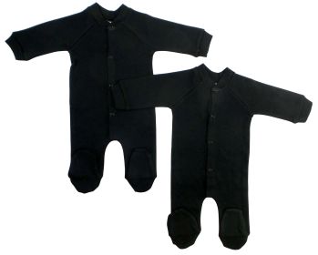 Black Interlock Sleep & Play (Pack of 2) (Color: black, size: small)