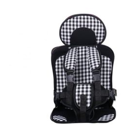 Infant Safe Seat Mat Portable Baby Safety Seat Children's Chairs Updated Version Thickening Sponge Kids Car Stroller Seats Pad (Option: Lattice large)