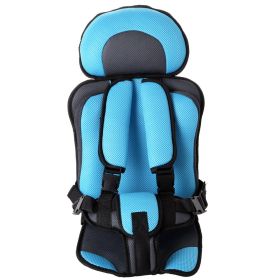 Infant Safe Seat Mat Portable Baby Safety Seat Children's Chairs Updated Version Thickening Sponge Kids Car Stroller Seats Pad (Option: Sky Blue large)