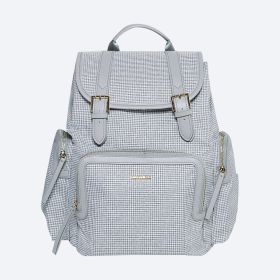 SUNVENO Diaper Bag Backpack, Baby Changing Bag Nappy Tweed Baby Diaper Bags Multifunction Waterproof for Travel (Color: grey)